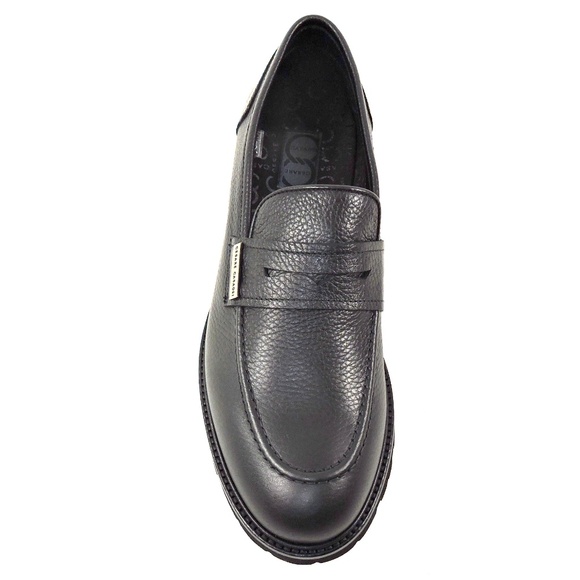 CASADEI ?? MEN\'S BLACK SOFT LEATHER COMFORT PENNY LOAFERS main image 5